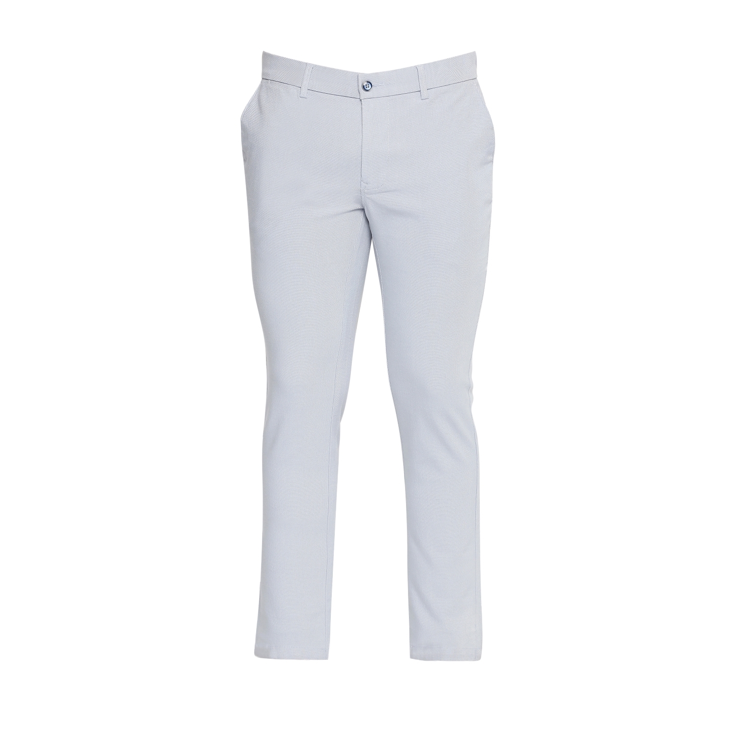 Basics | Men's Light Blue Cotton Blend Solid Trouser 5