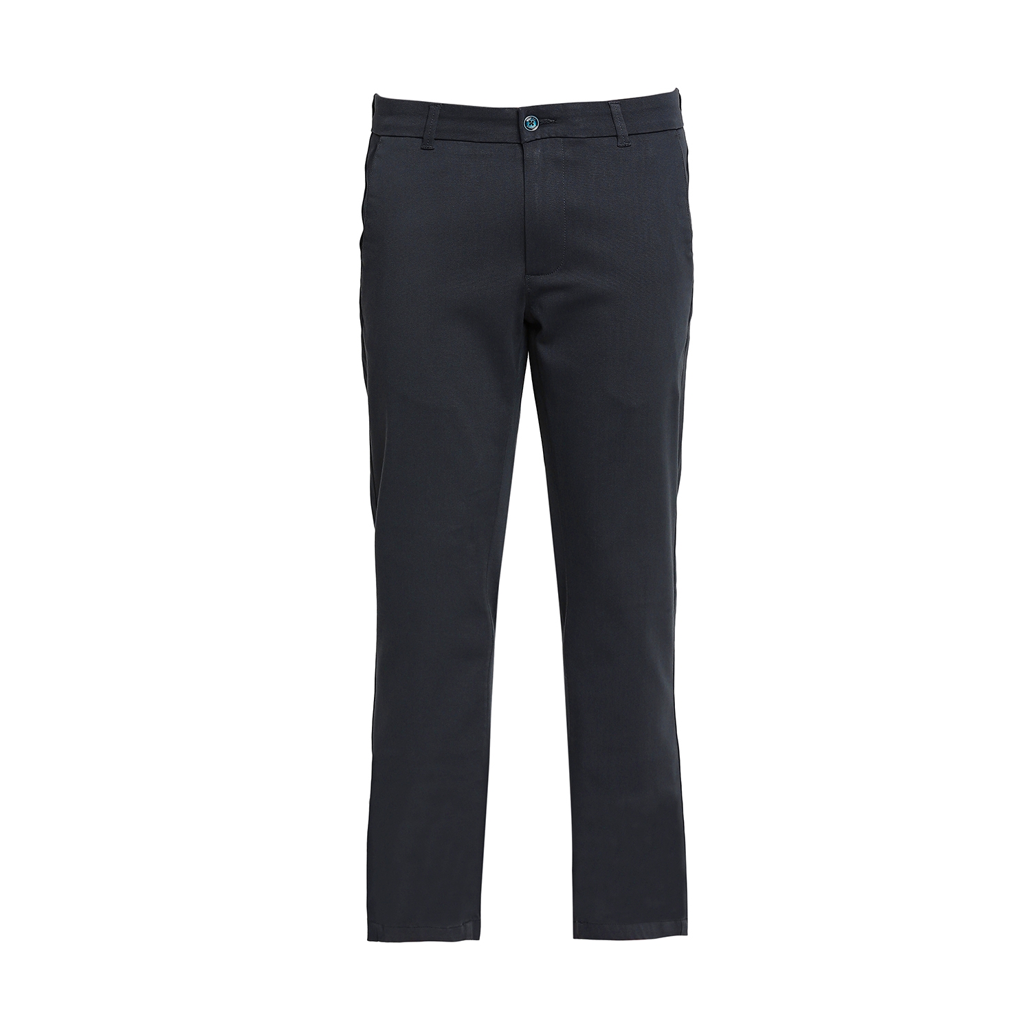 Basics | Men's Navy Cotton Blend Solid Trouser 5