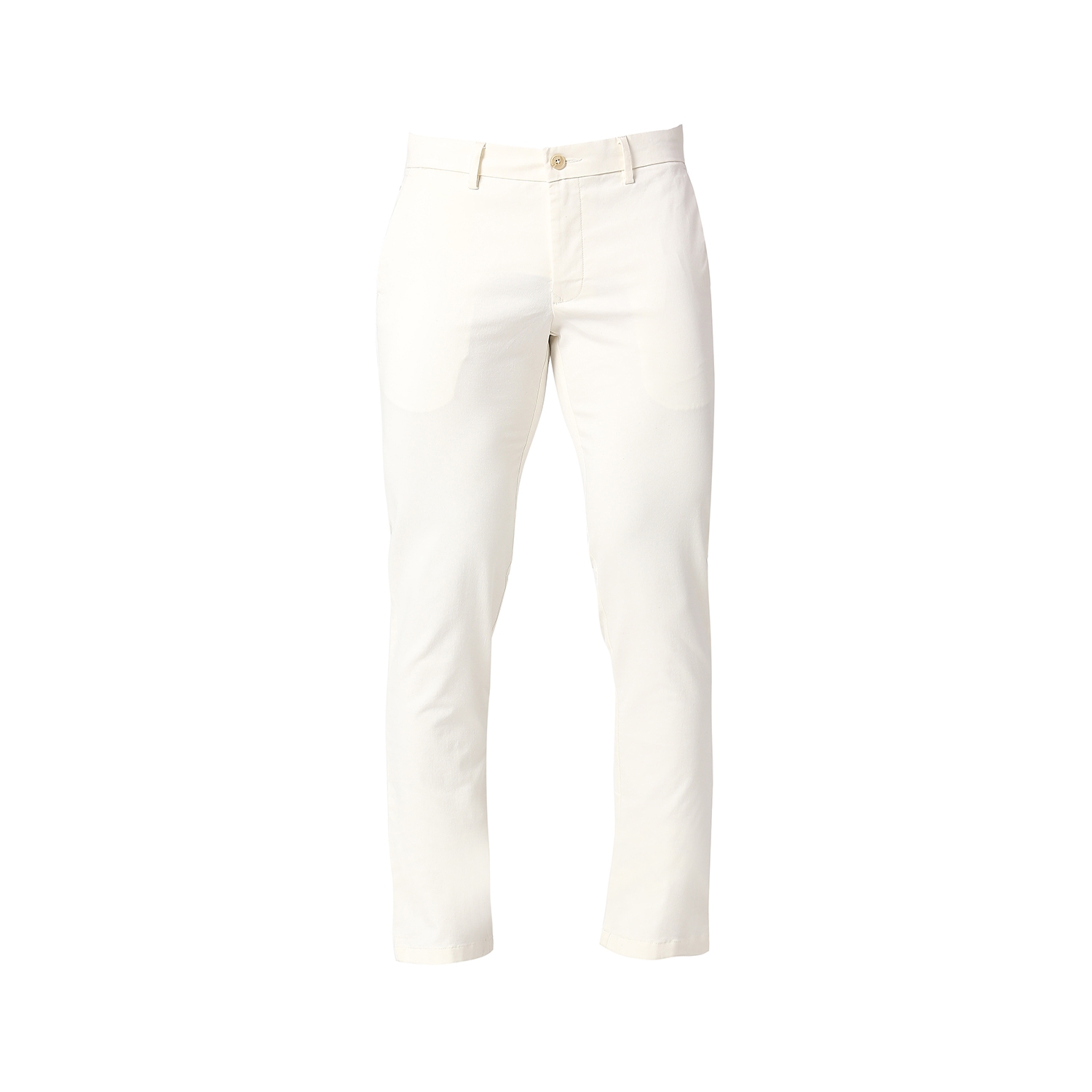 Basics | Men's Ecru Cotton Blend Solid Trouser 5