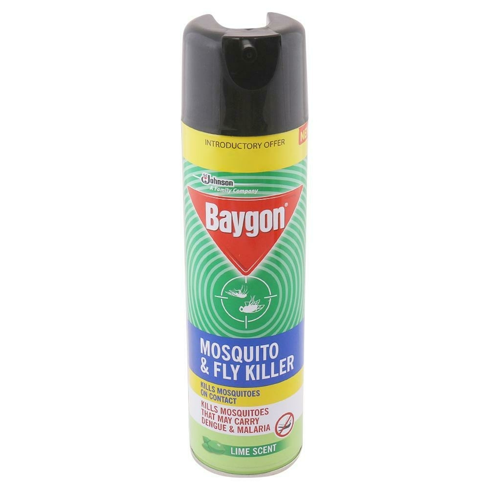 Baygon Lime Scent Mosquito & Fly Killer Spray 400 Ml