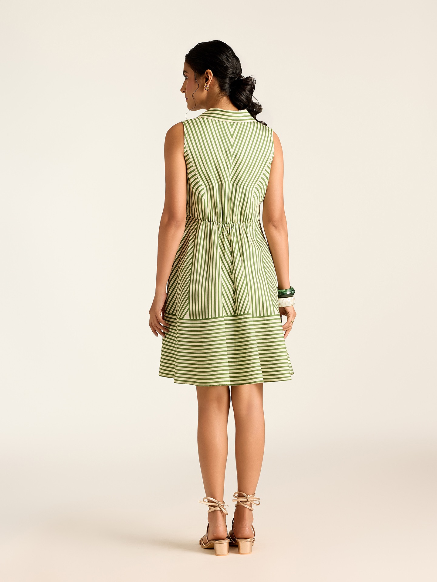 Green White Merilyn Short Dress