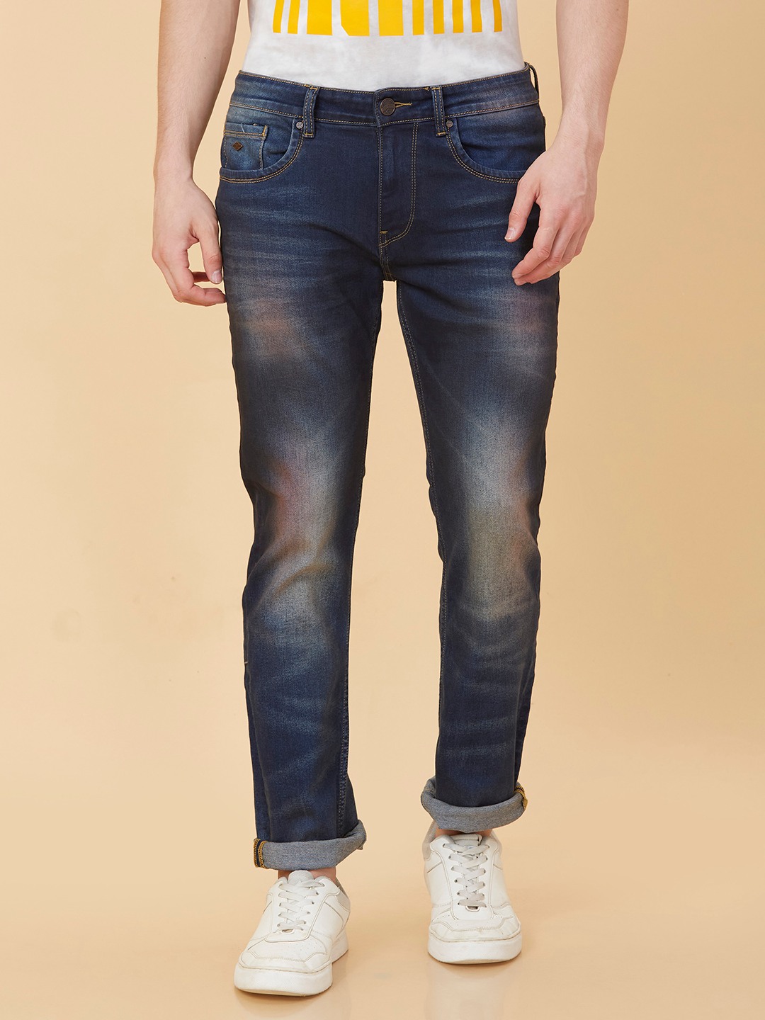 Being Human Men Blue Solid Jeans