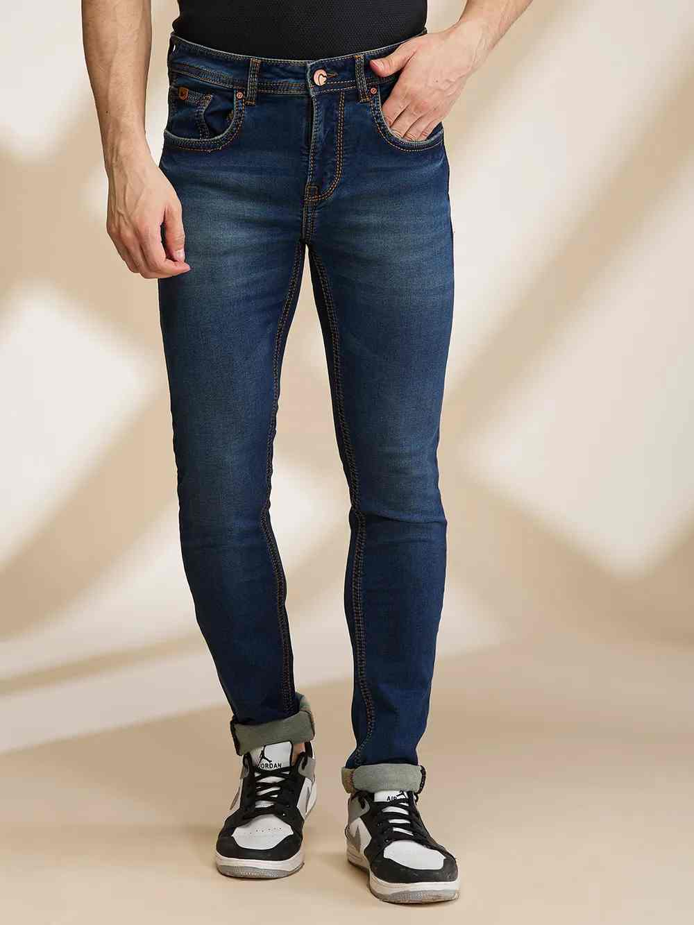 Being Human Men Blue Solid Jeans