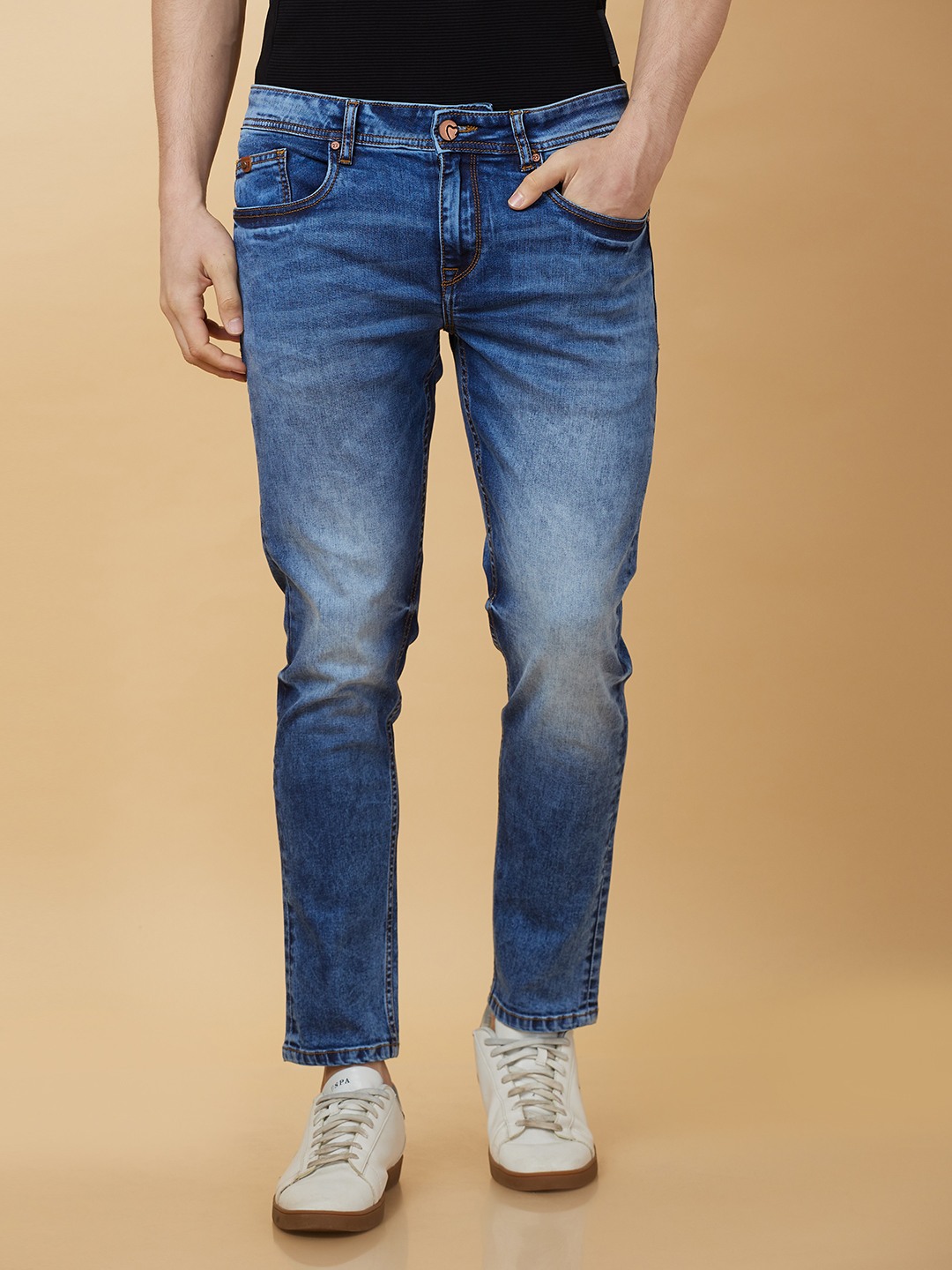 Being Human Men Blue Solid Jeans
