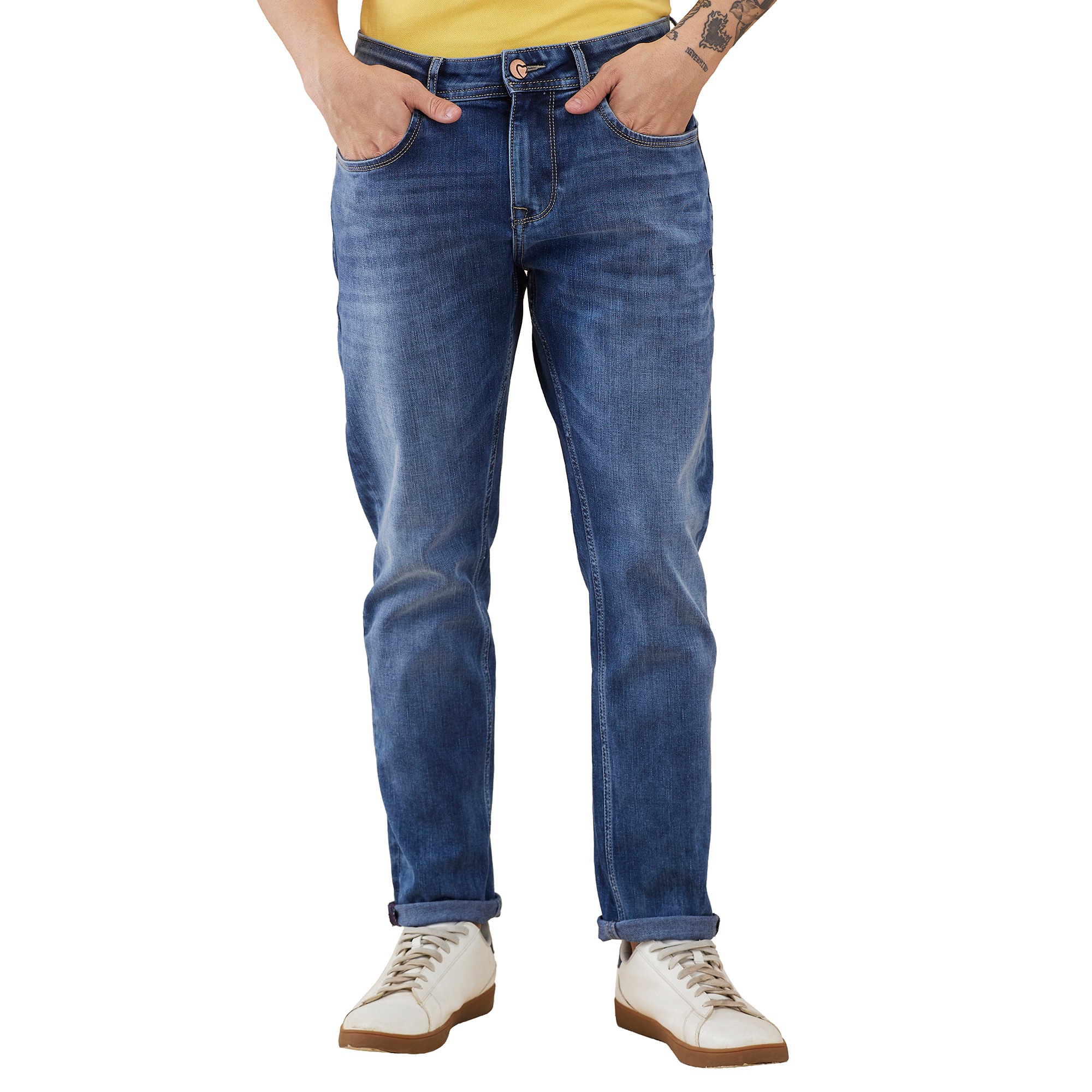 Being Human Men Blue Solid Jeans