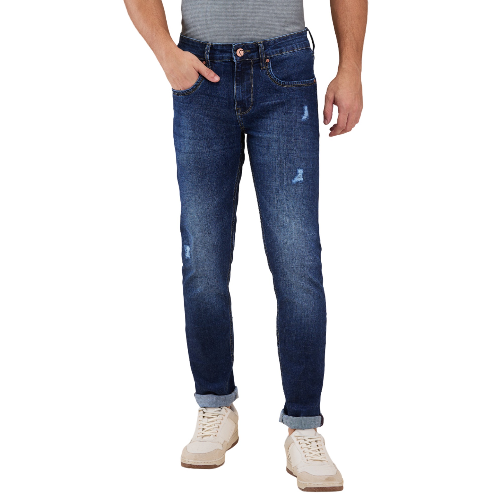 Being Human Men Blue Solid Jeans
