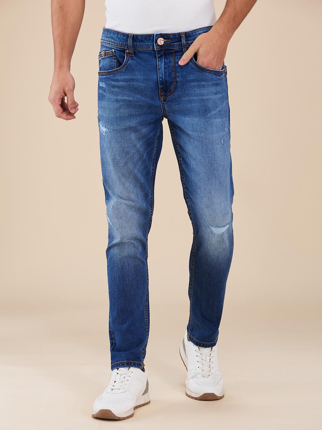 Being Human Men Blue Solid Jeans