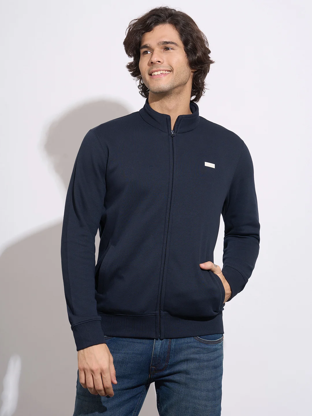 Being Human Men Navy Regular Fit Sweatshirt