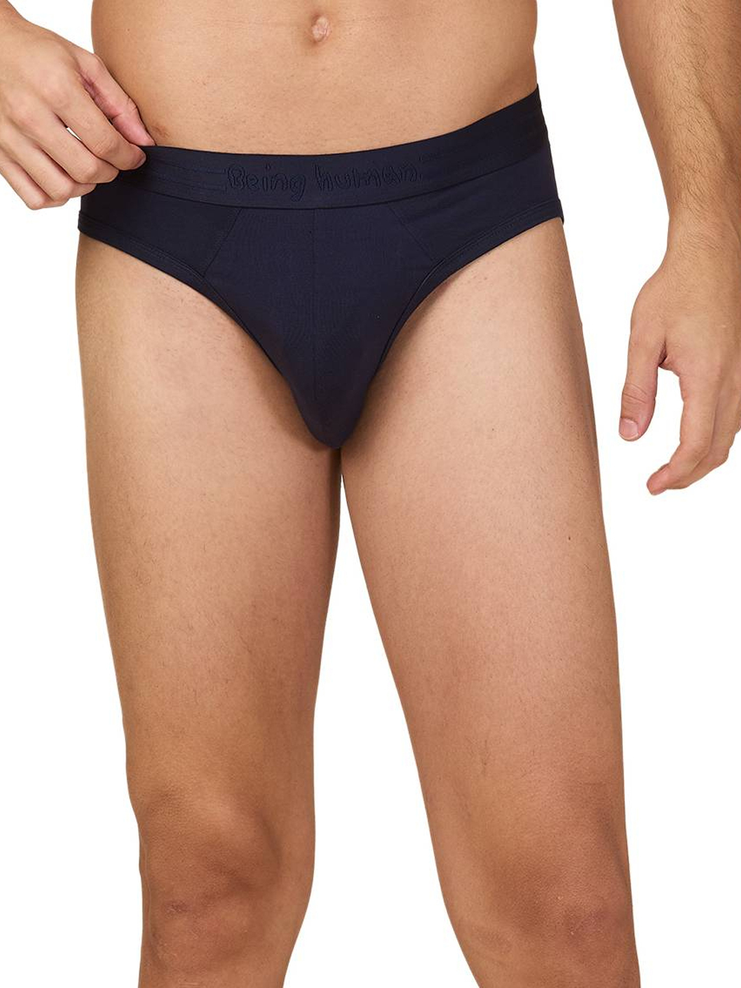 Being Human Men's Navy Mid Rise Brief Underwear