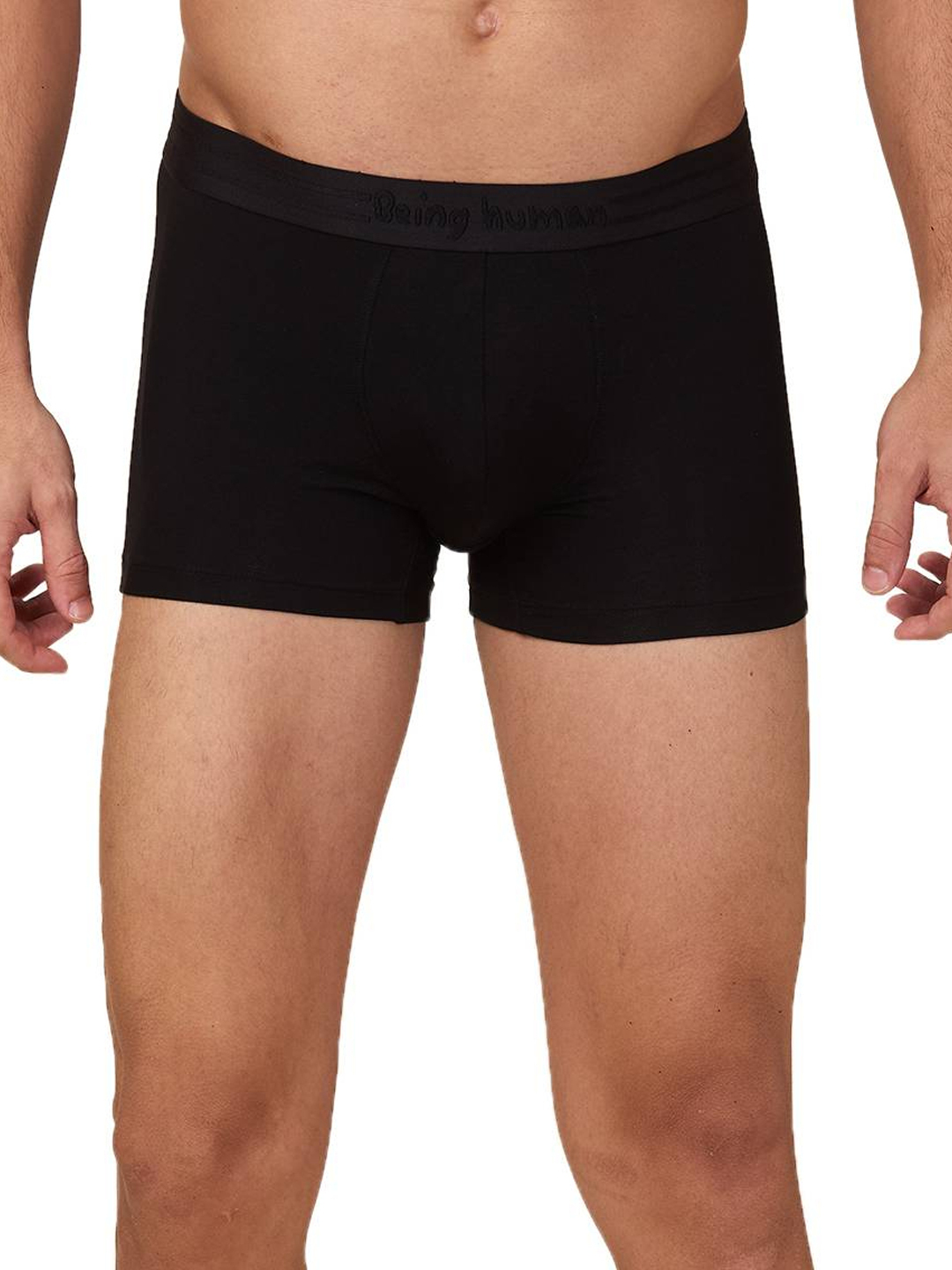 Being Human Men's Black Mid Rise Trunk Underwear