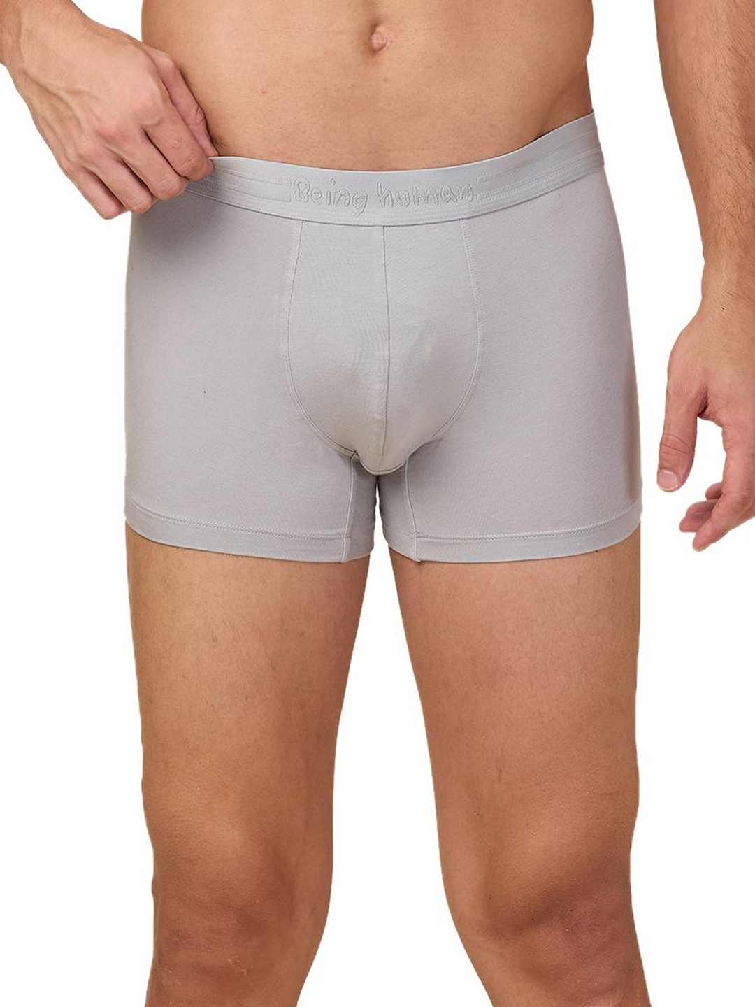 Being Human Men's Lt.Grey Mid Rise Trunk Underwear