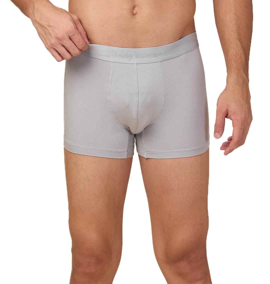 Being Human Men's Lt.Grey Mid Rise Trunk Underwear