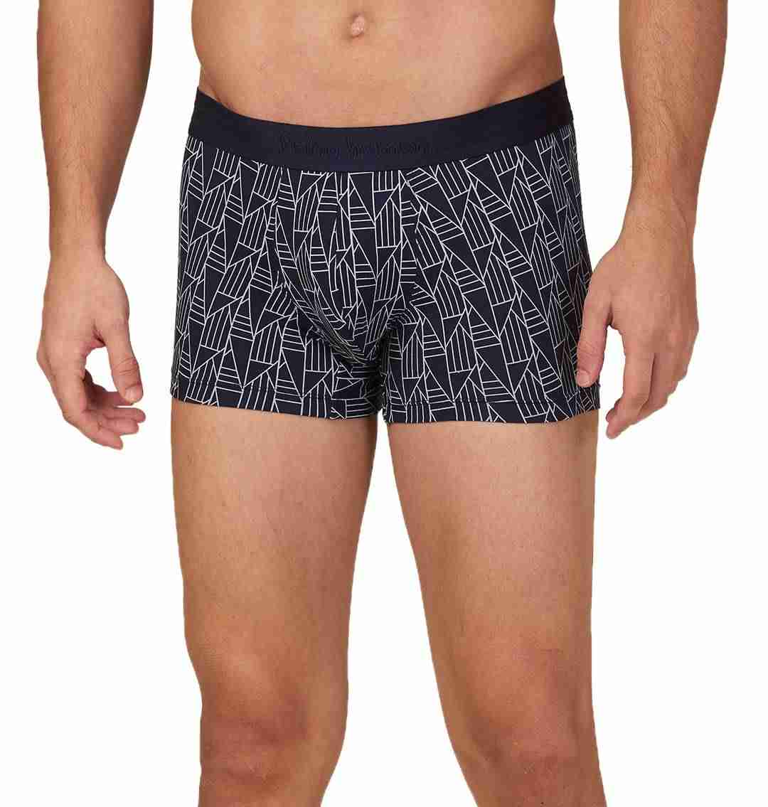 Being Human Men's Navy Prt Mid Rise Trunk Underwear