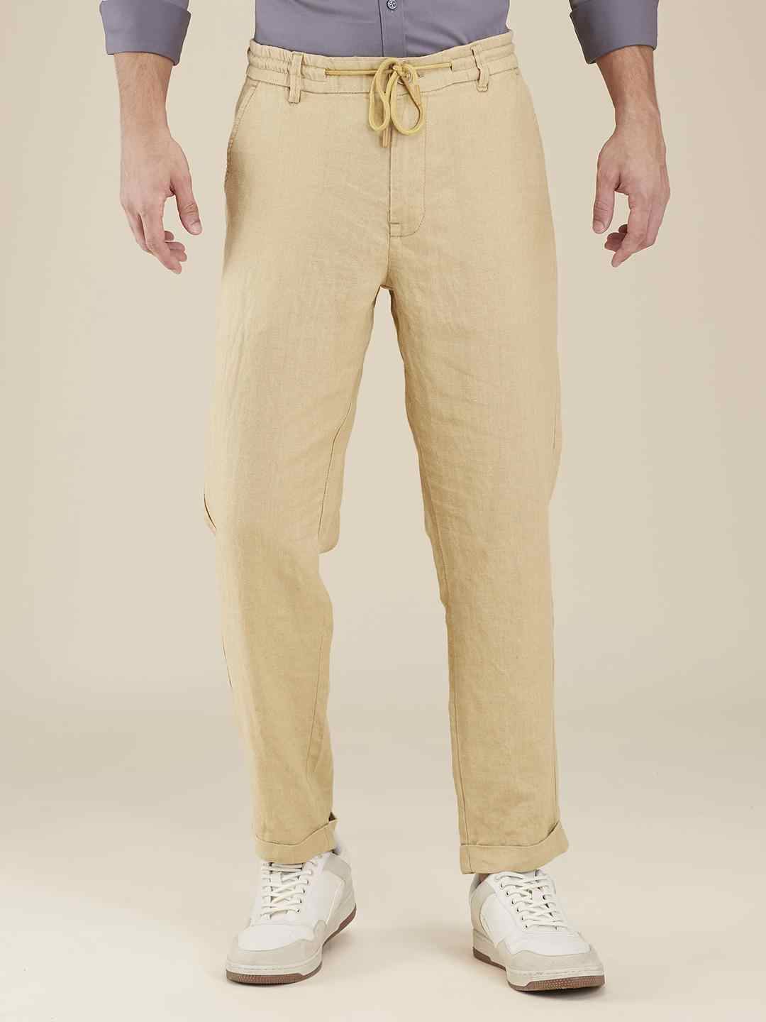 Being Human Men Beige Solid Chino