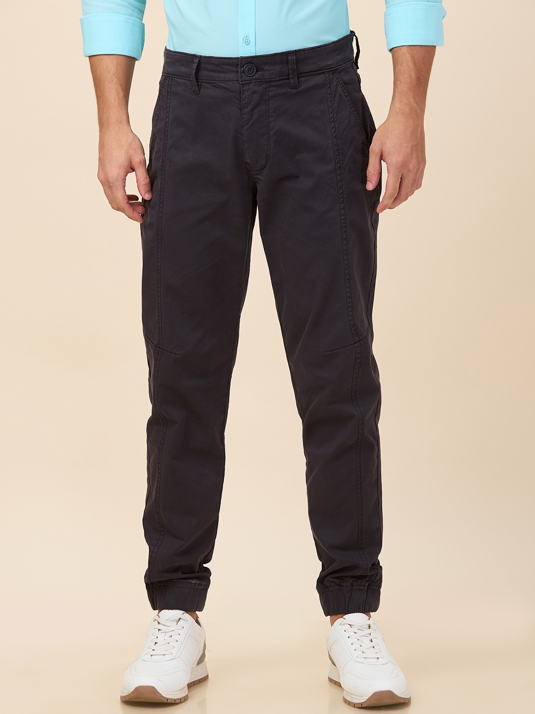 Being Human Men Grey Solid Jogger