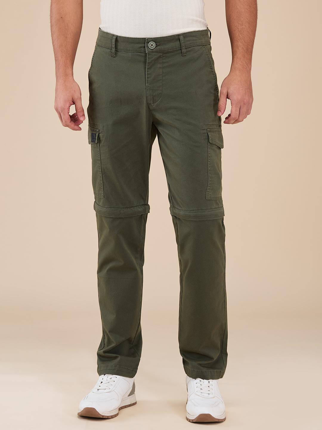 Being Human Men Green Solid Cargo