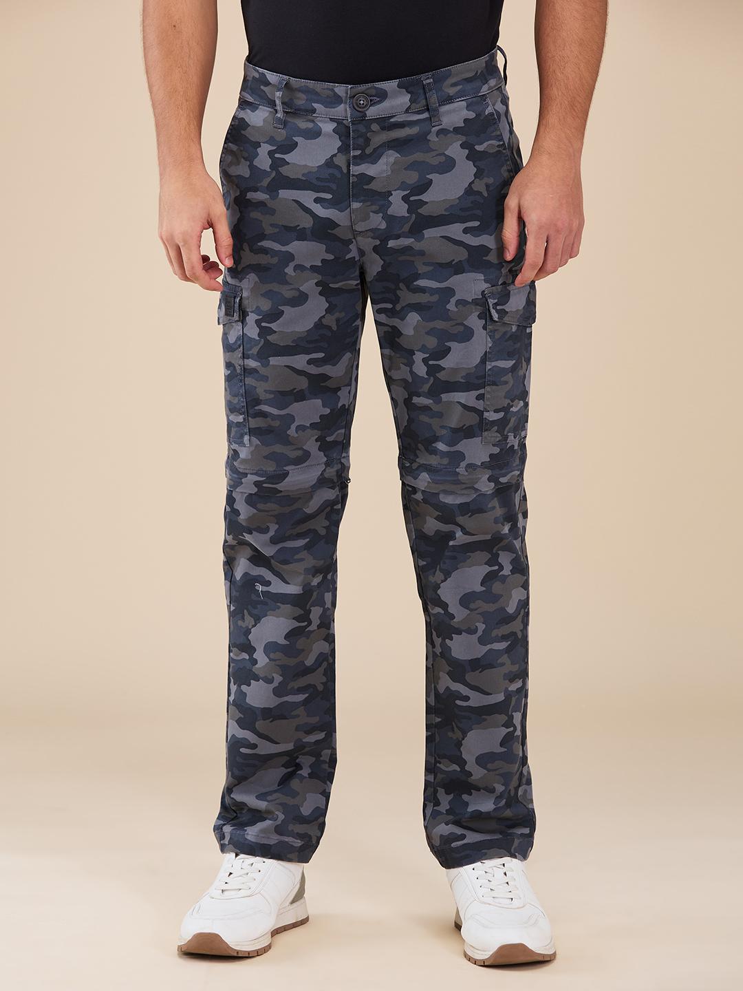 Being Human Men Grey Camouflage Cargo