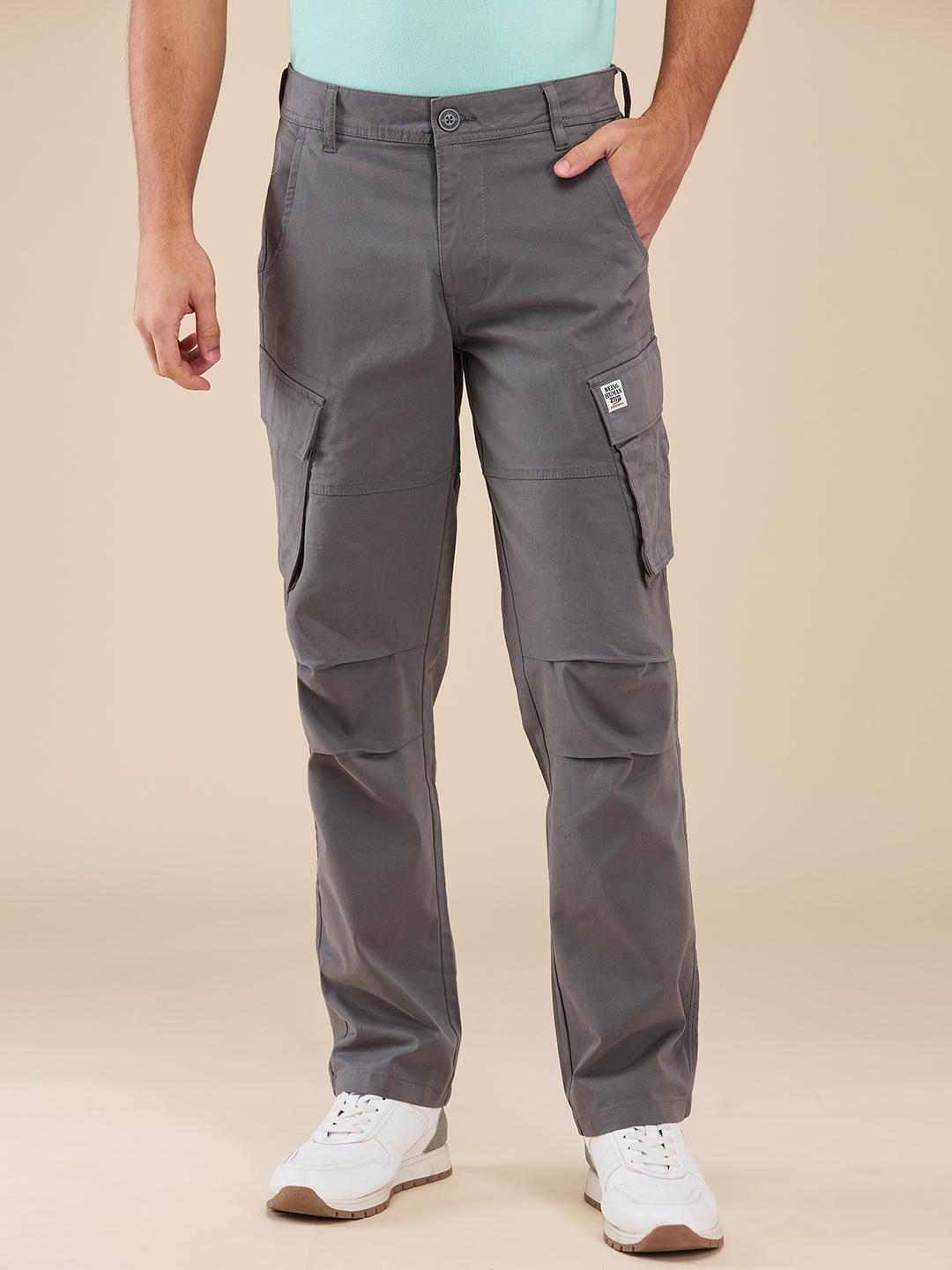 Being Human Men Grey Solid Cargo