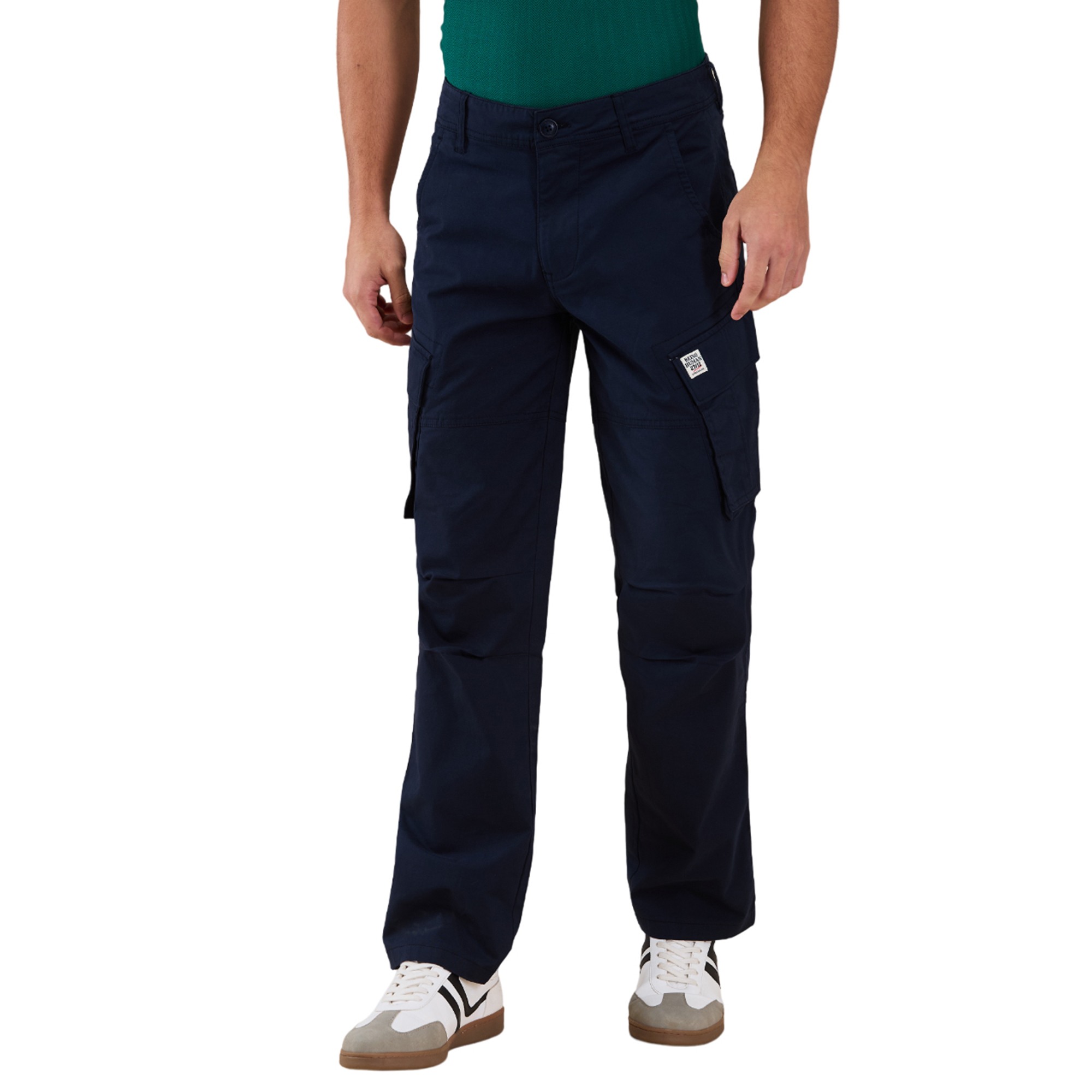 Being Human Men Blue Solid Cargo