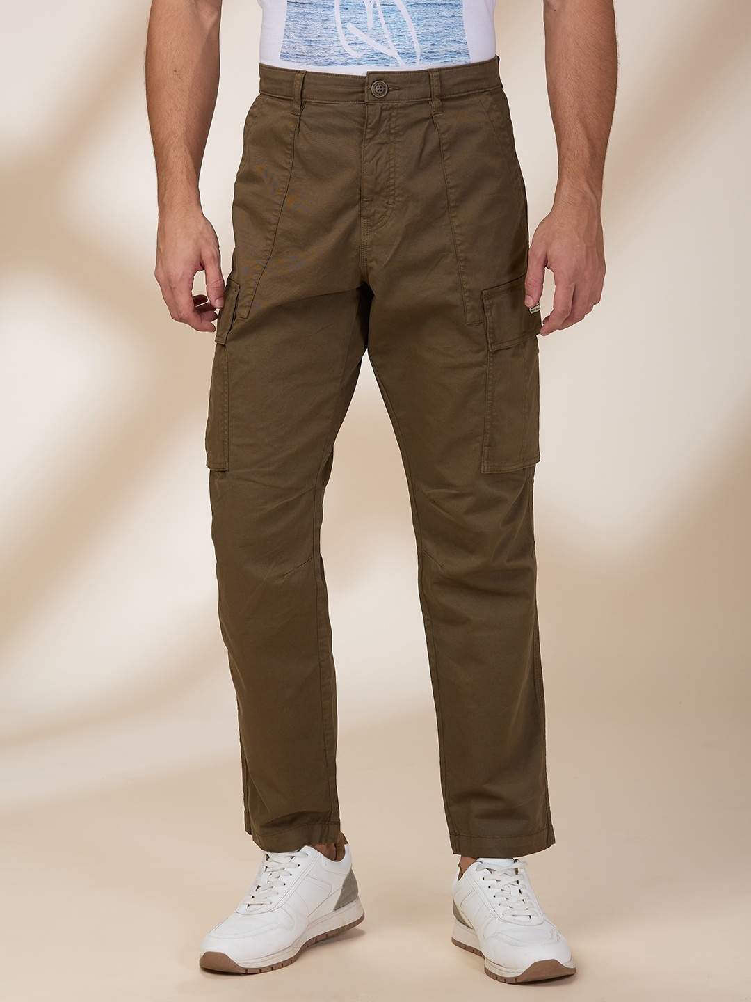 Being Human Men Green Solid Cargo