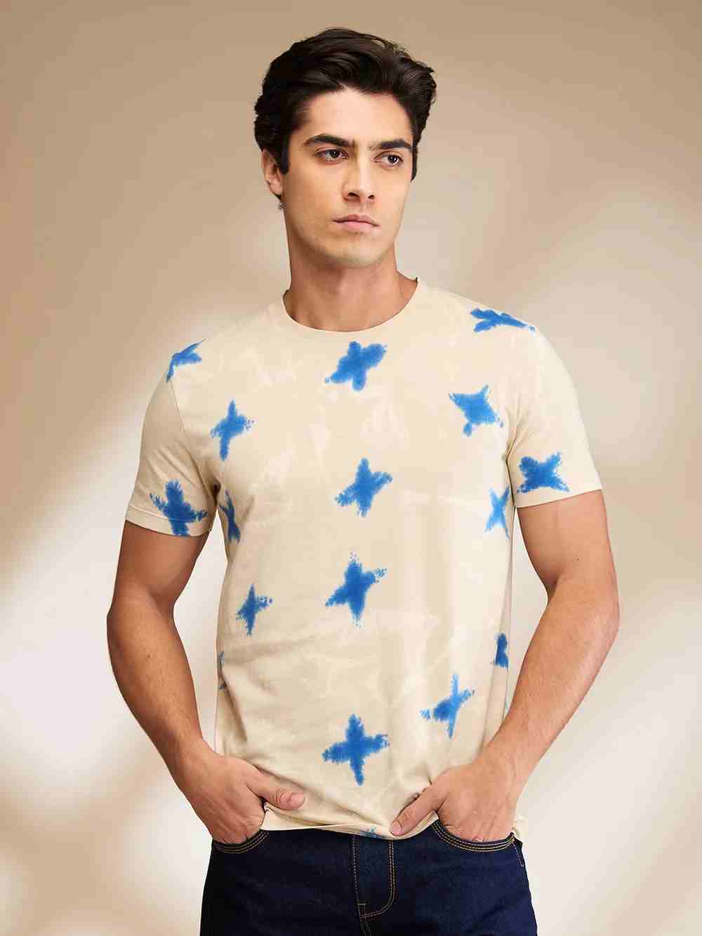 Being Human Mens-Top Crew Neck Oat Milk