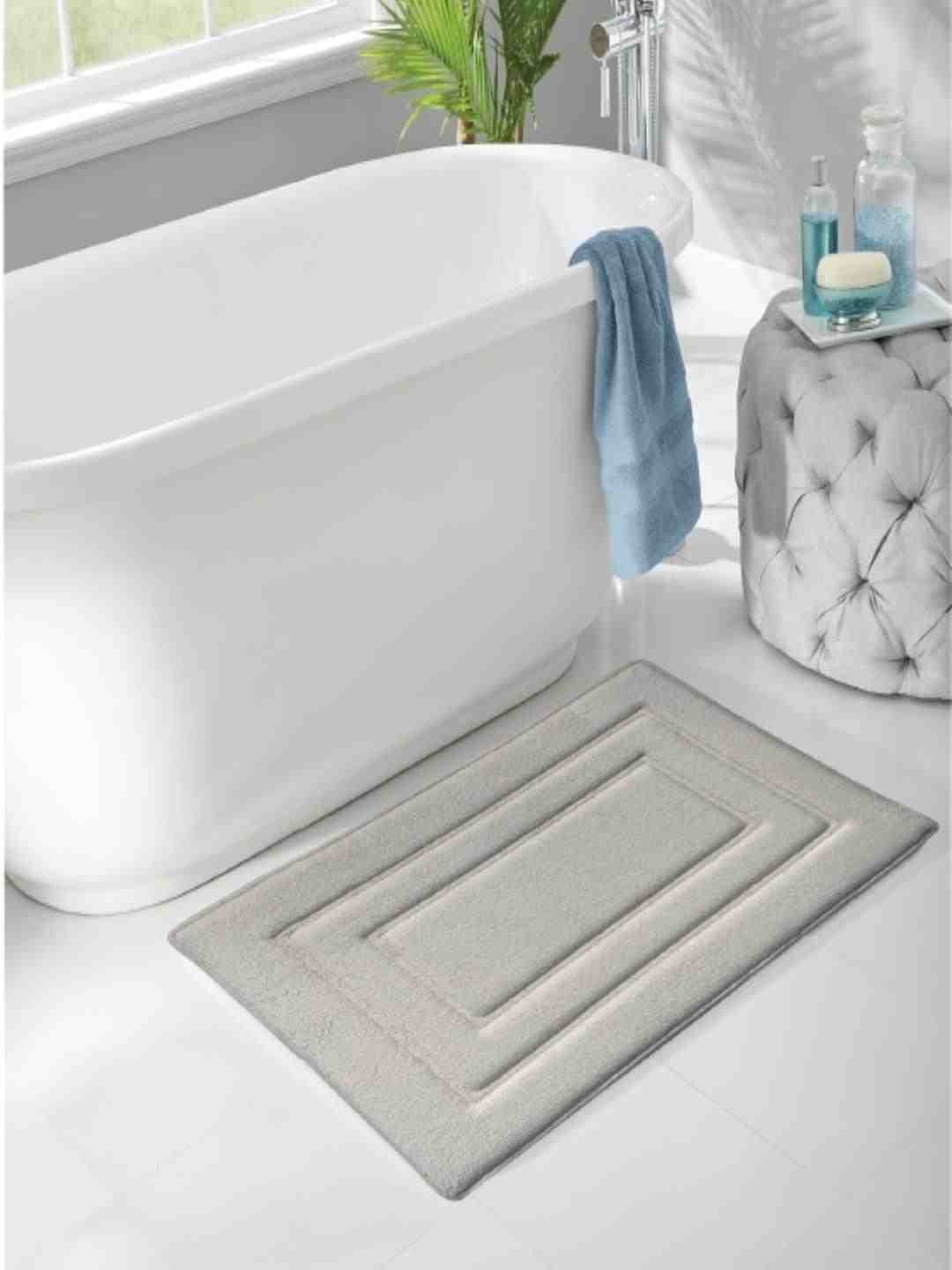 (50x100cm Beige) Memory Foam Bath Mat