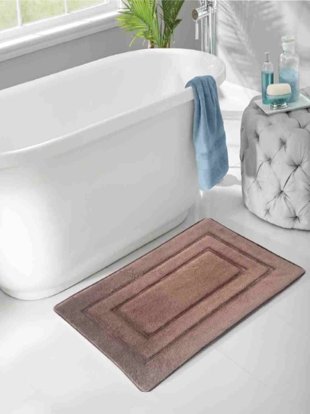 (50x100cm Brown) Memory Foam Bath Mat