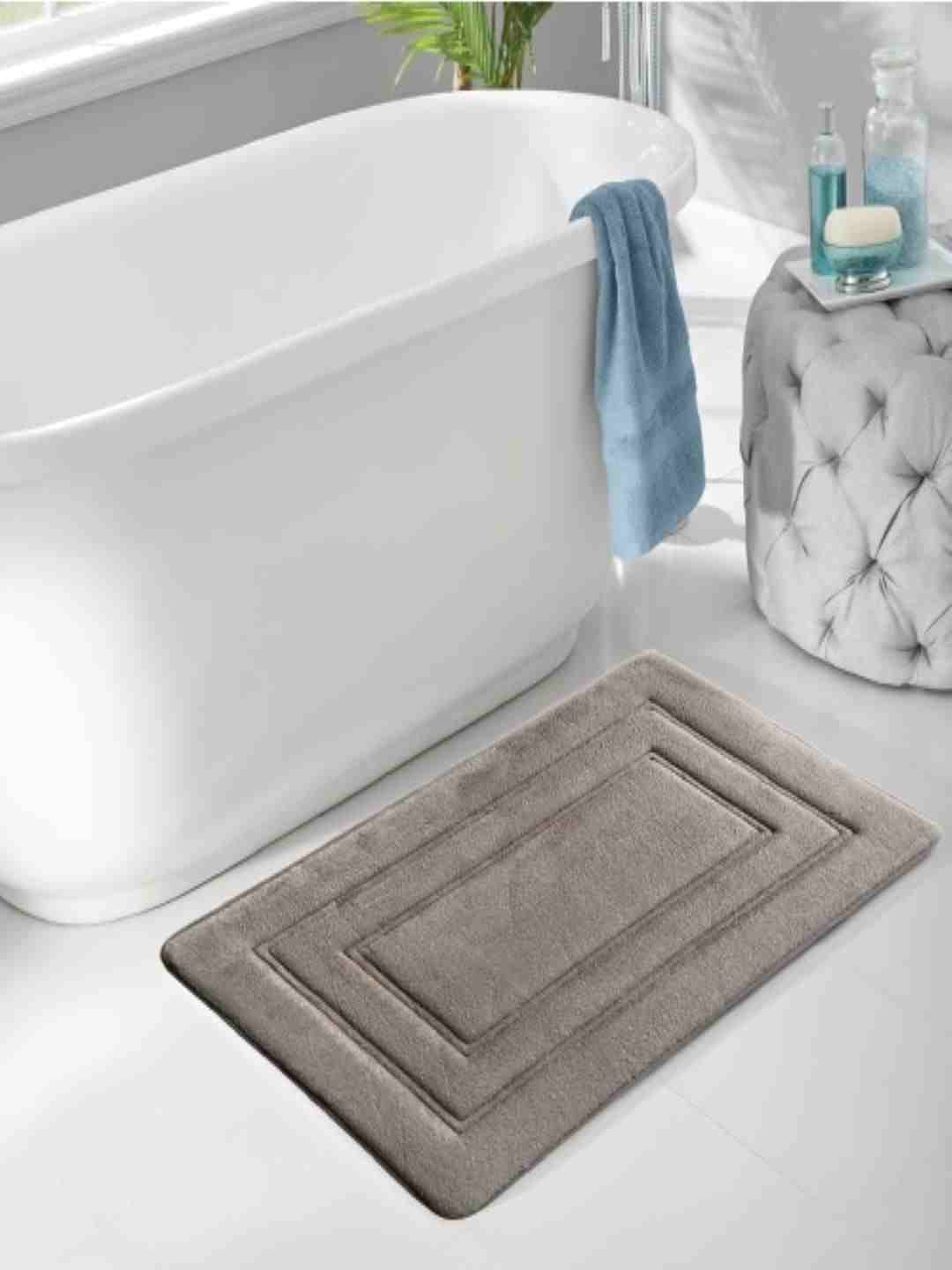 (50x100cm Dark Grey) Memory Foam Bath Mat