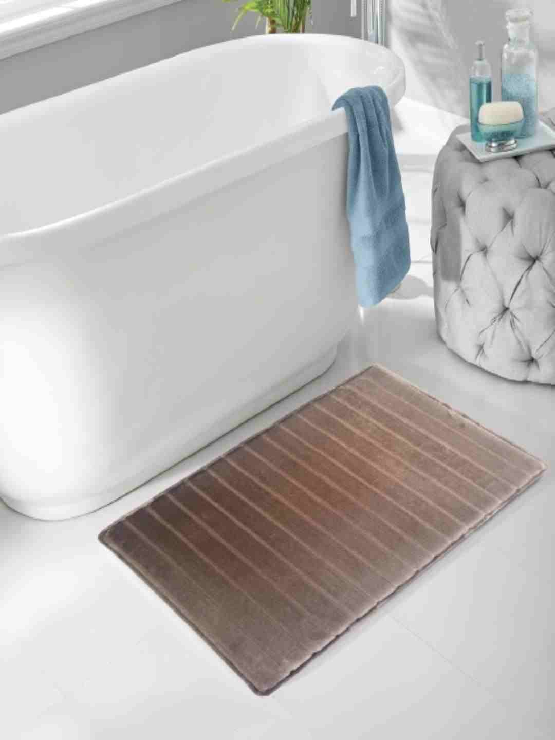(50x100cm Brown) Memory Foam Bath Mat