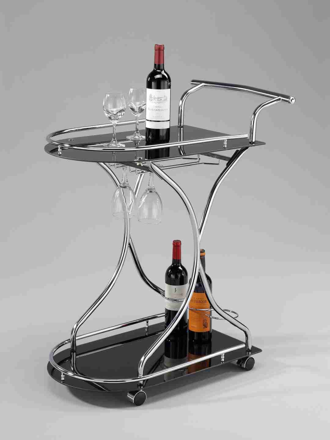 Tier Glass Trolley Cart