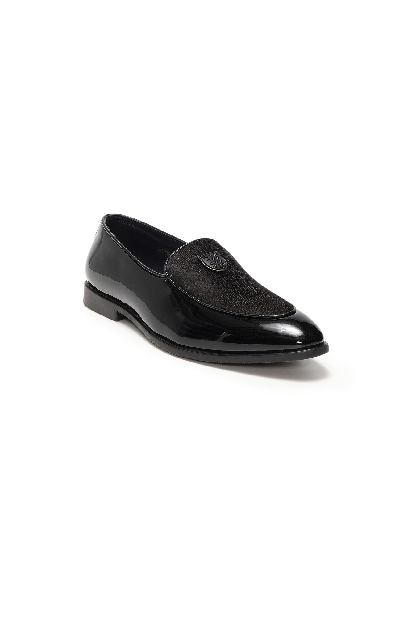 Men Black Chanel Formal Slip-Ons