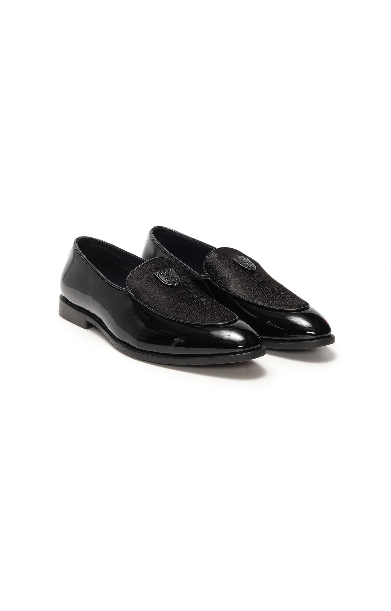 Men Black Chanel Formal Slip-Ons