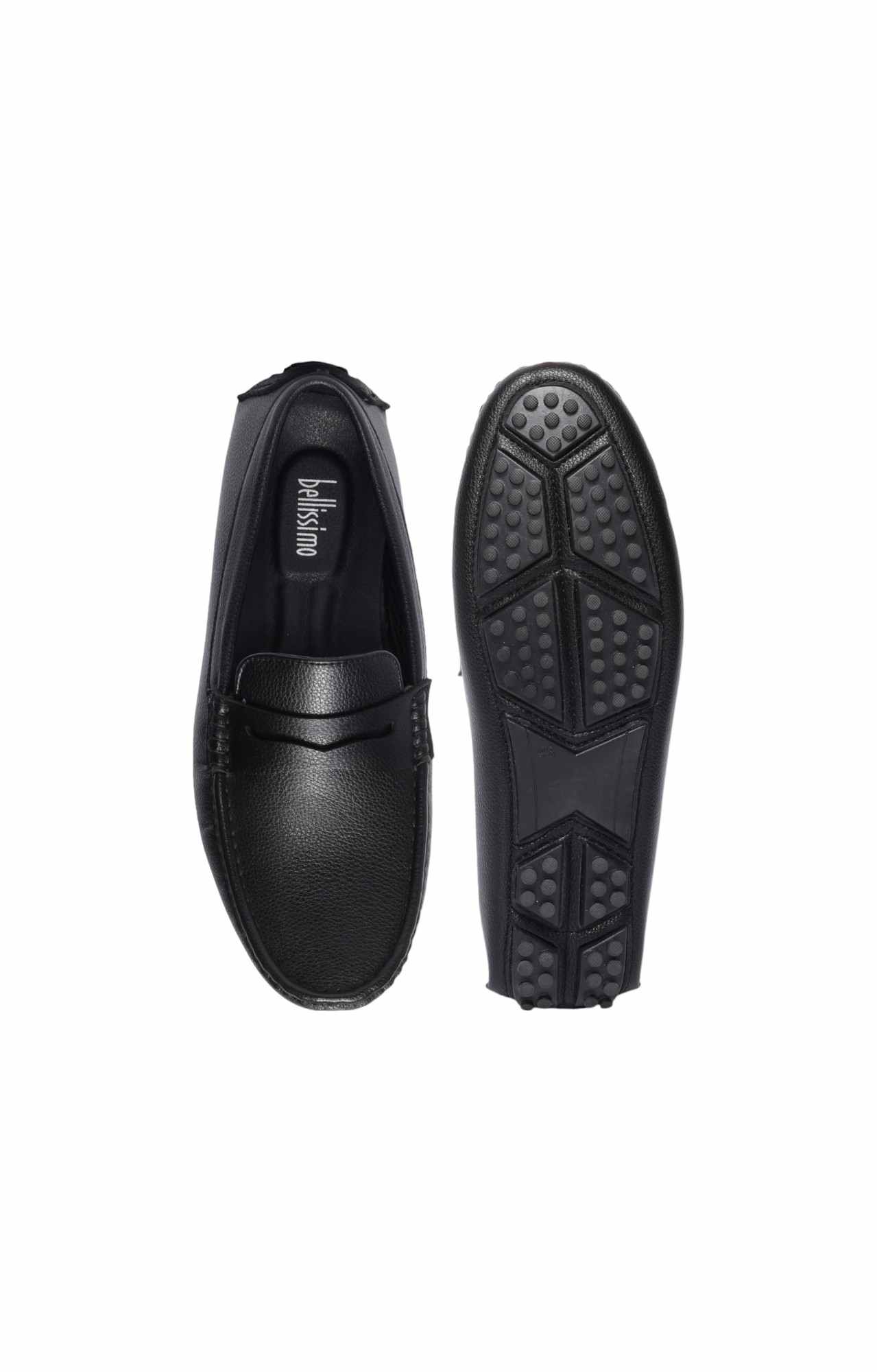 Men Black Liberty Casual Slip-Ons