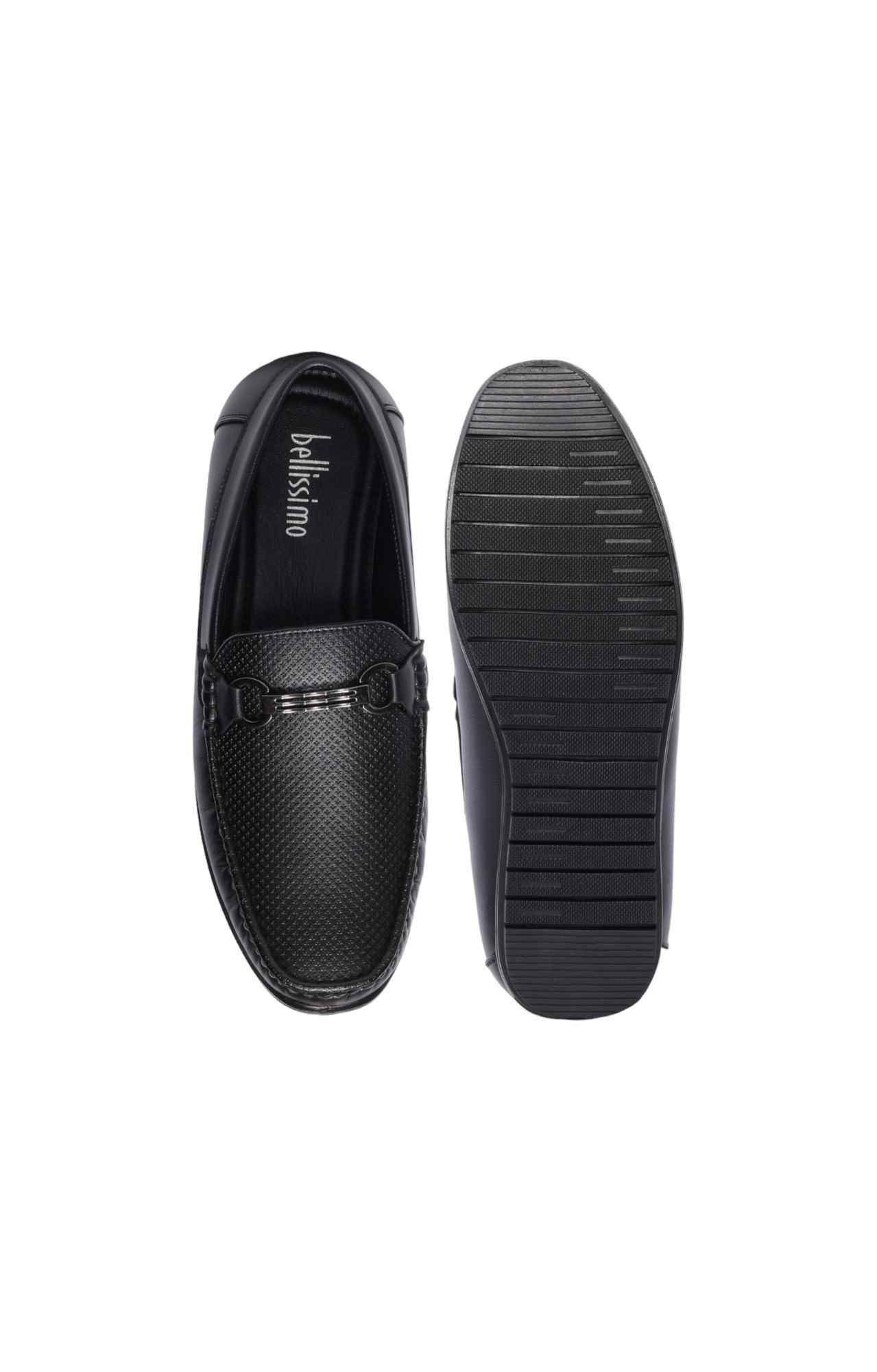 Men Black Imperio Slip On Loafers