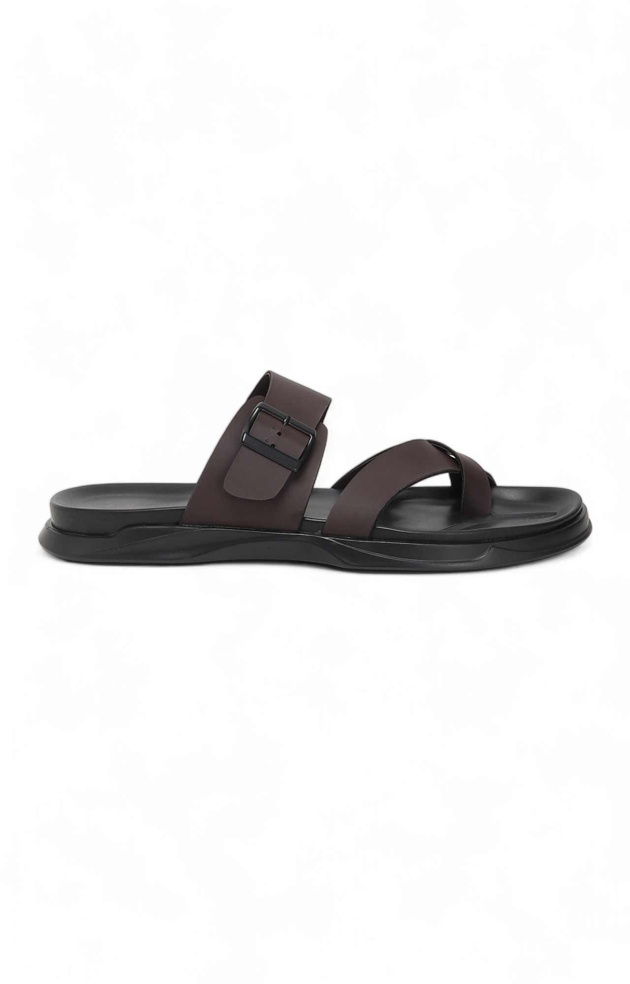 Men Brown Toe Ring Slip-on Chappal