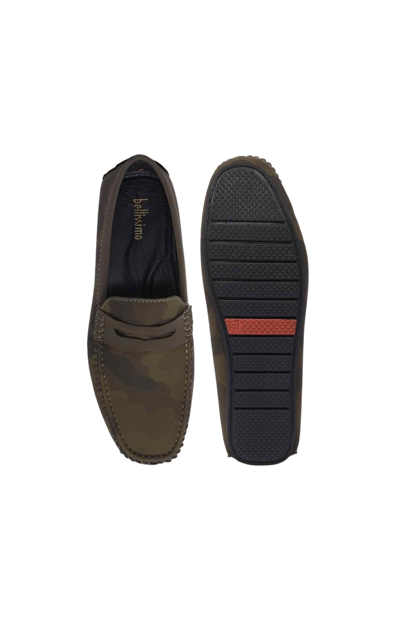 Men Olive Byford Slip On Loafers
