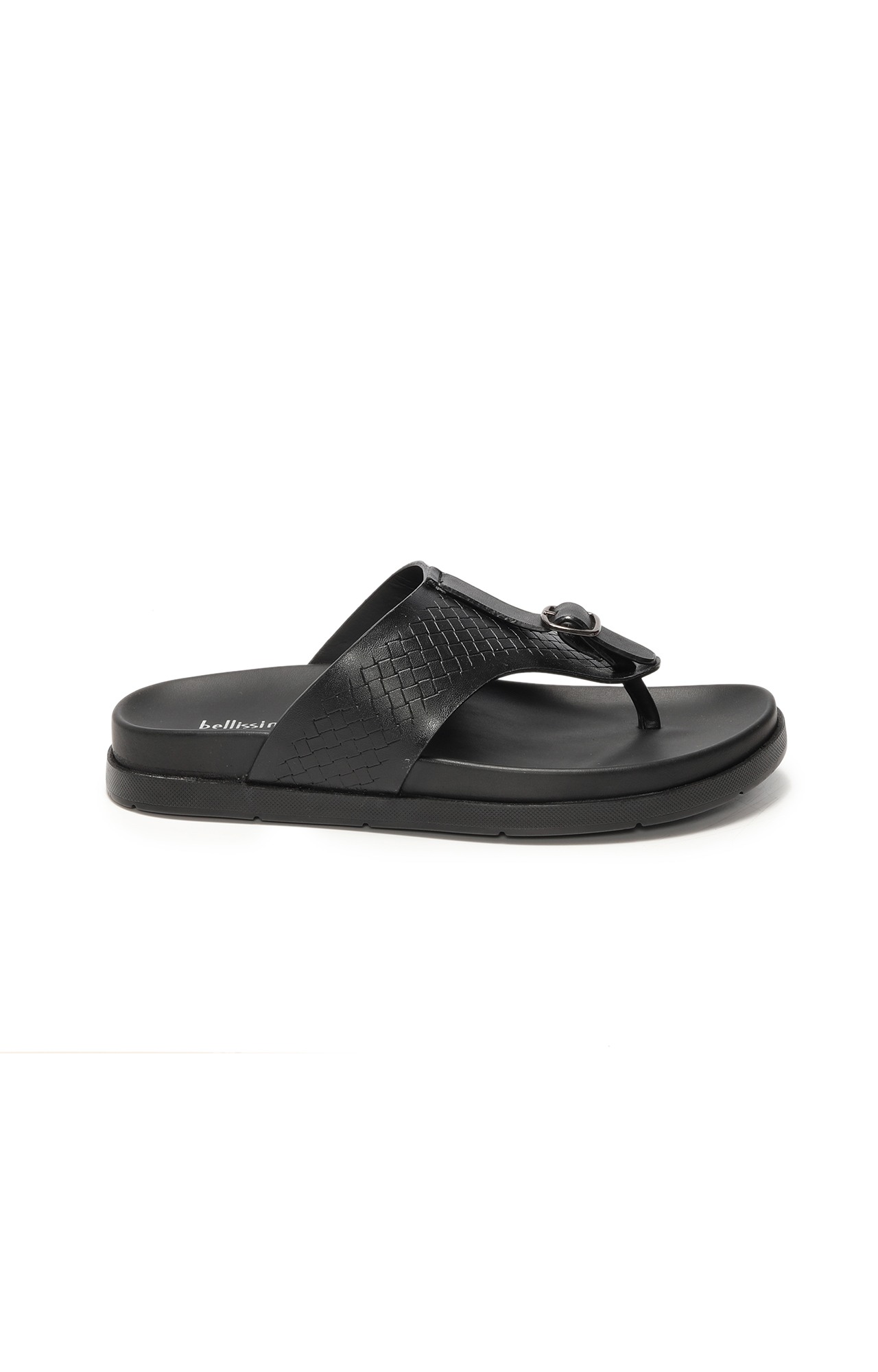 Men Relaxed Fit Black Comfort Slippers