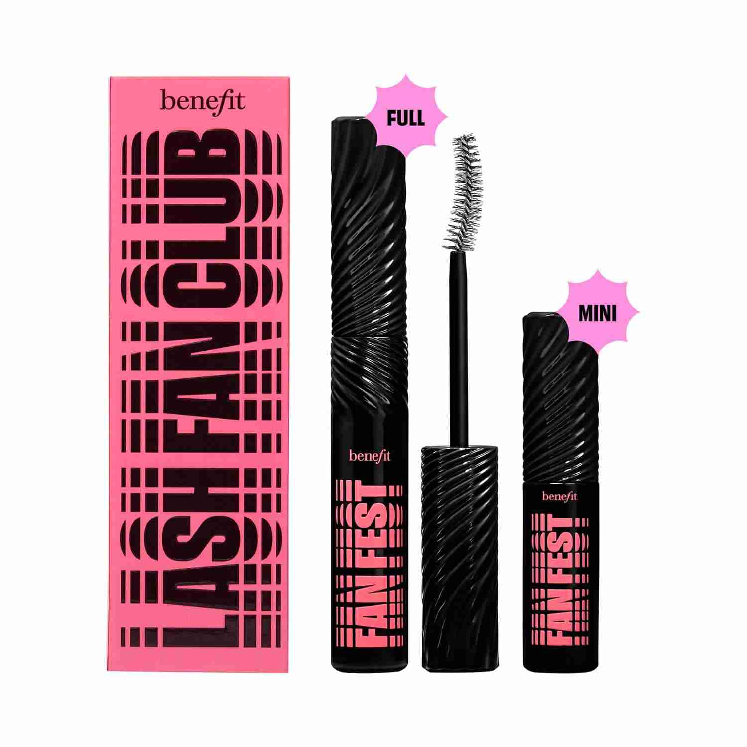 Benefit Cosmetics Lash Fan Club Full Size And Mini Fanning and Volumizing Mascara - Black