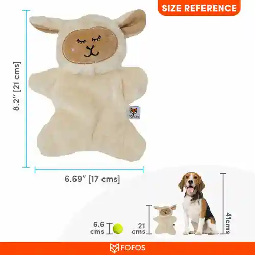 Barkbutler Fofos Glove Plush Sheep Toy for Dog (Beige)