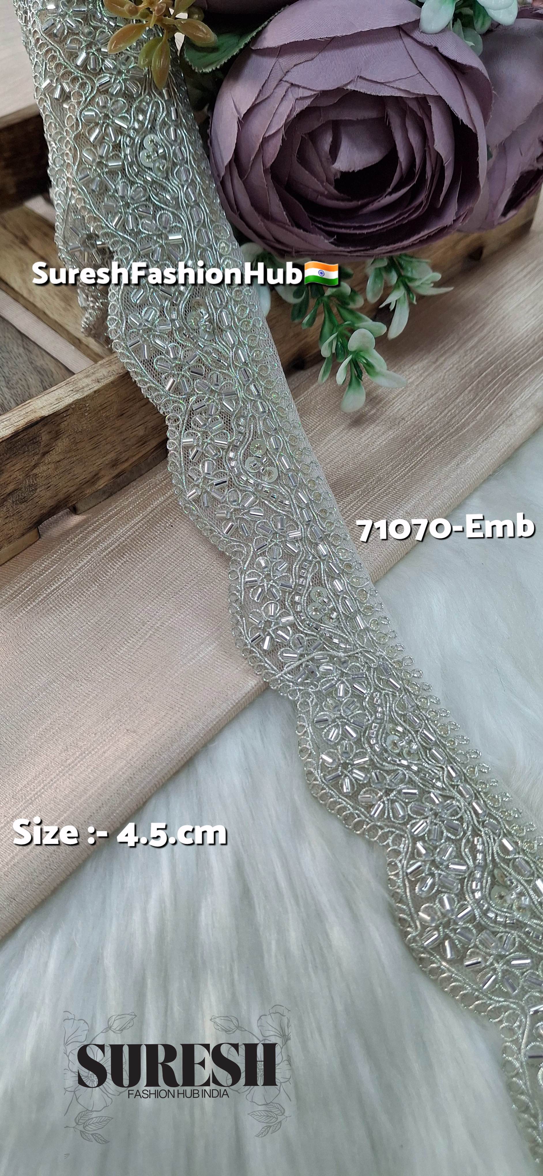 Water Silver Elegant Scalloped Border