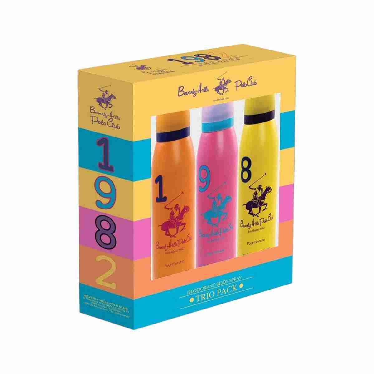 Women's Deodorant Body Spray Trio Pack - 525 ml, Floral, Fruity, Warm & Spicy, Earthy & Woody Fragrance