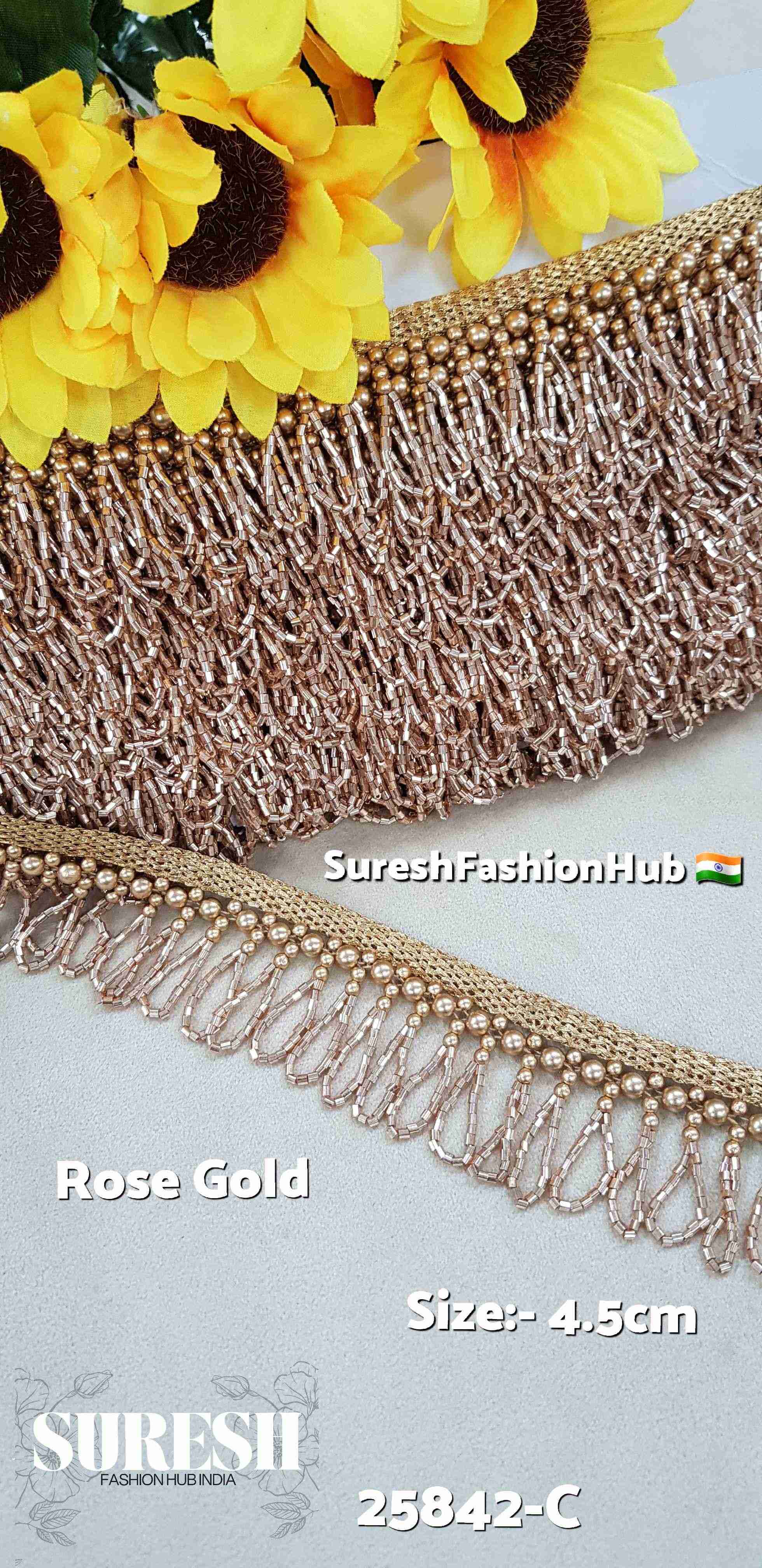Gold Hanging Scalloped Lace