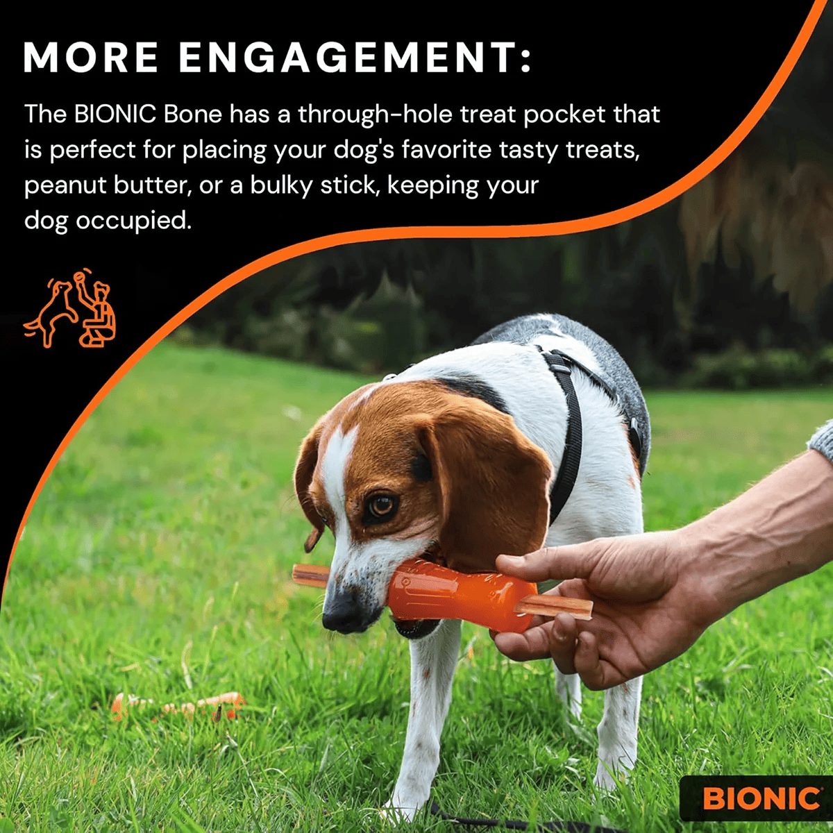 Bionic Bone Small Dog Toy, 9.5 cm