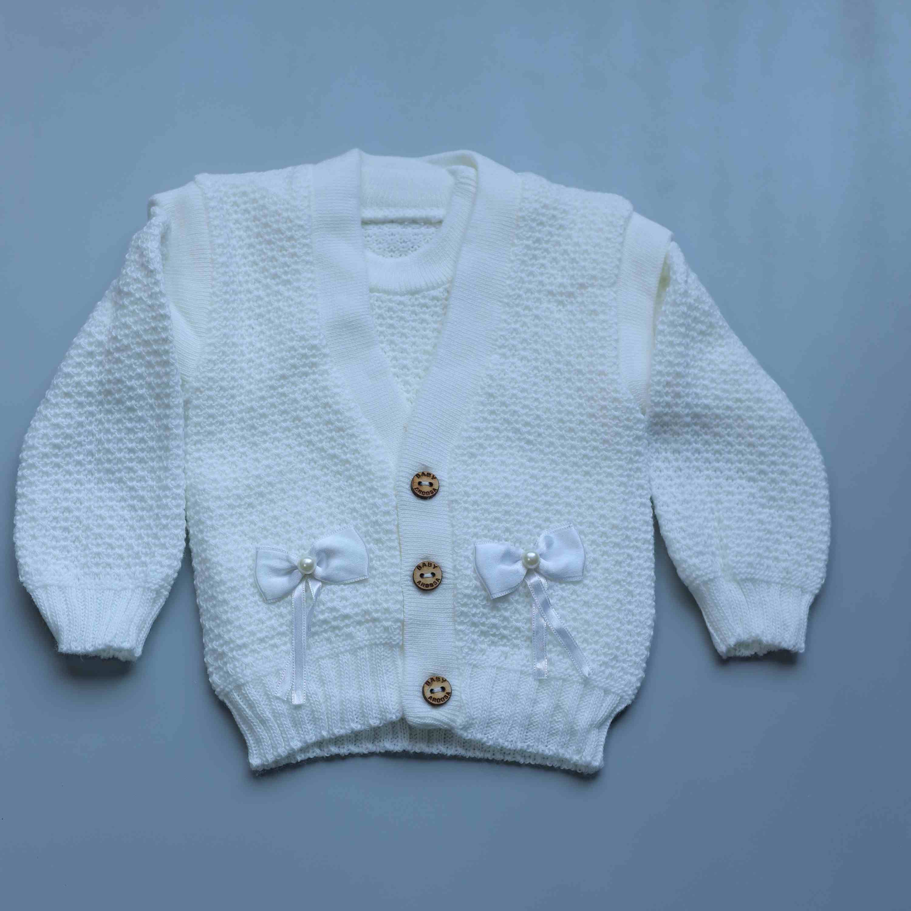 Bow Charm Knitted Baby Winter Set