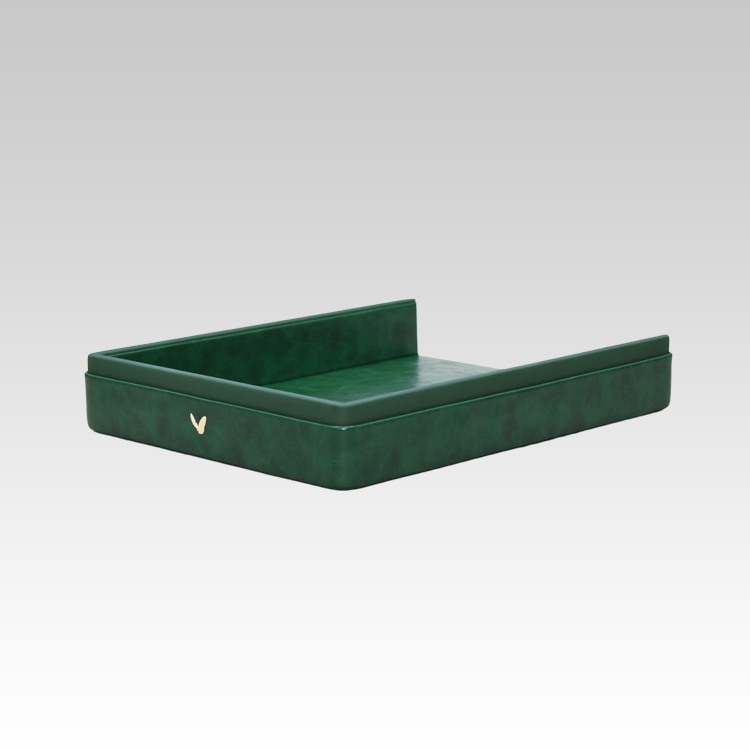 A4 Paper Tray / Letter Tray | Faux Leather | Moderno | Olive Green