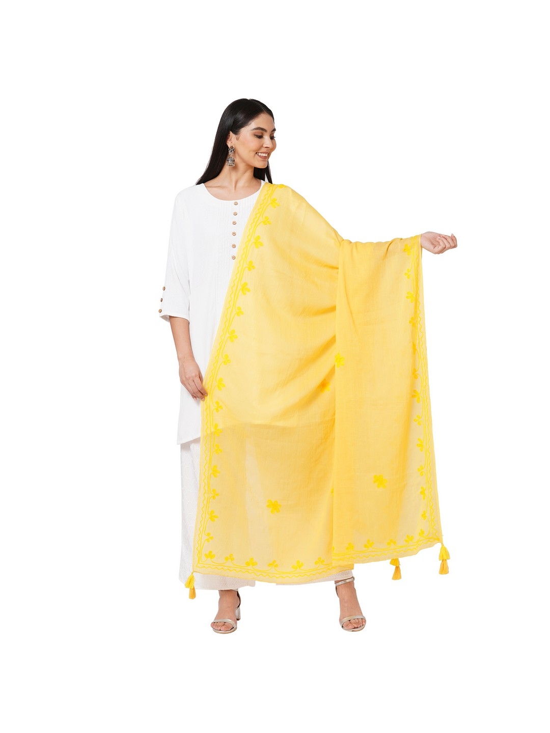 Get Wrapped | Get Wrapped Embroidered & Digital Printed Dupatta Combo for Women - Pack of 2 1