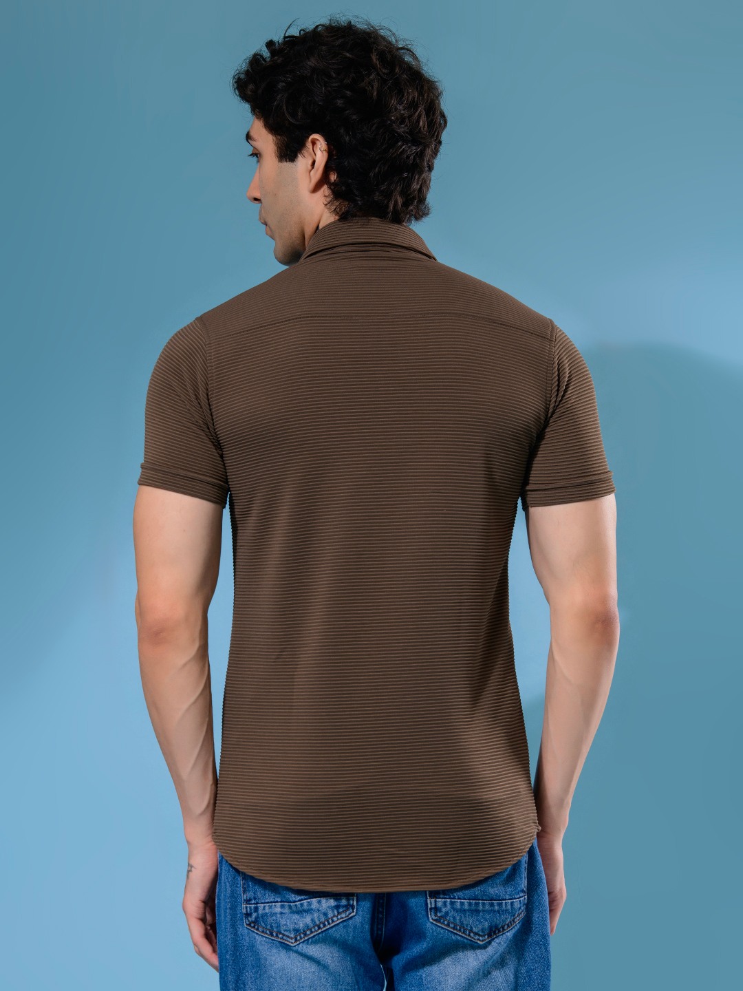 ALBION MENS NEW GARAGE 2 (BROWN) SHIRT
