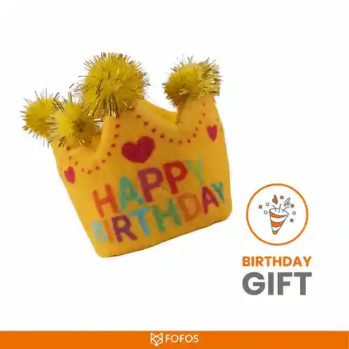 Barkbutler Fofos Birthday Crown Catnip Toy for Cats