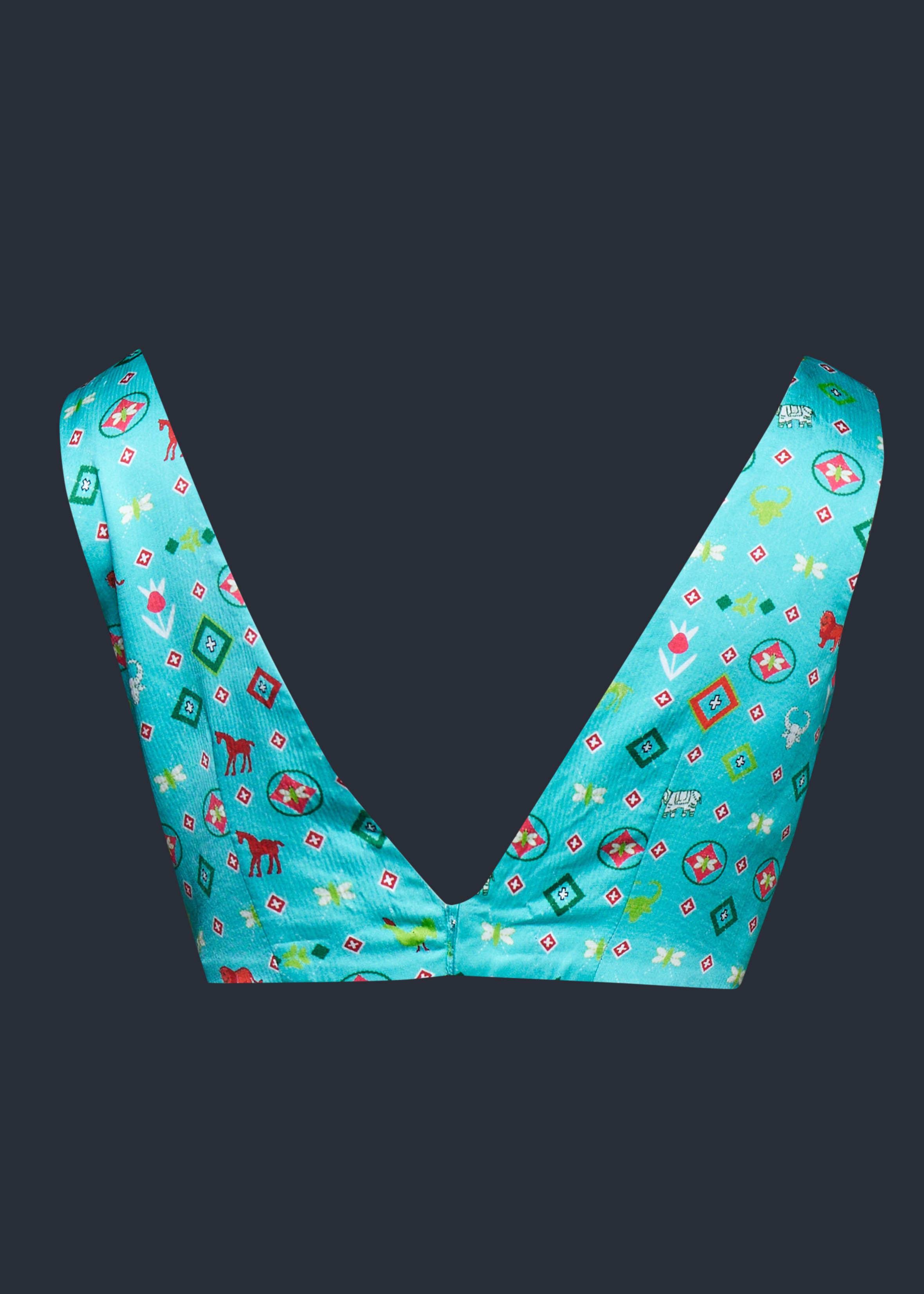 Turquoise Crop Blouse