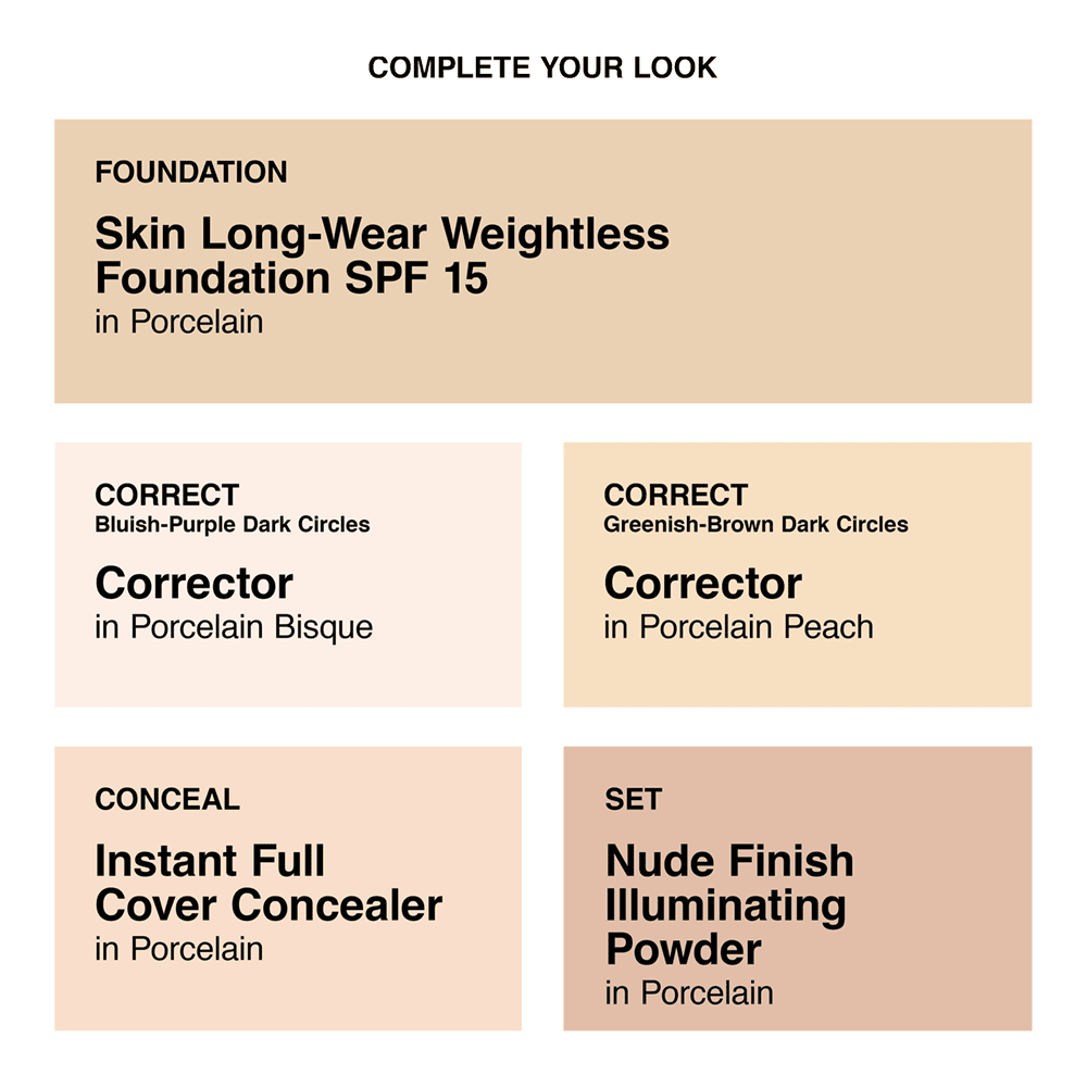 Skin Long-Wear Weightless Foundation SPF 15 • Porcelain (N-012)